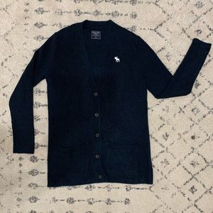 Abercrombie Icon Boyfriend Cardigan - Navy